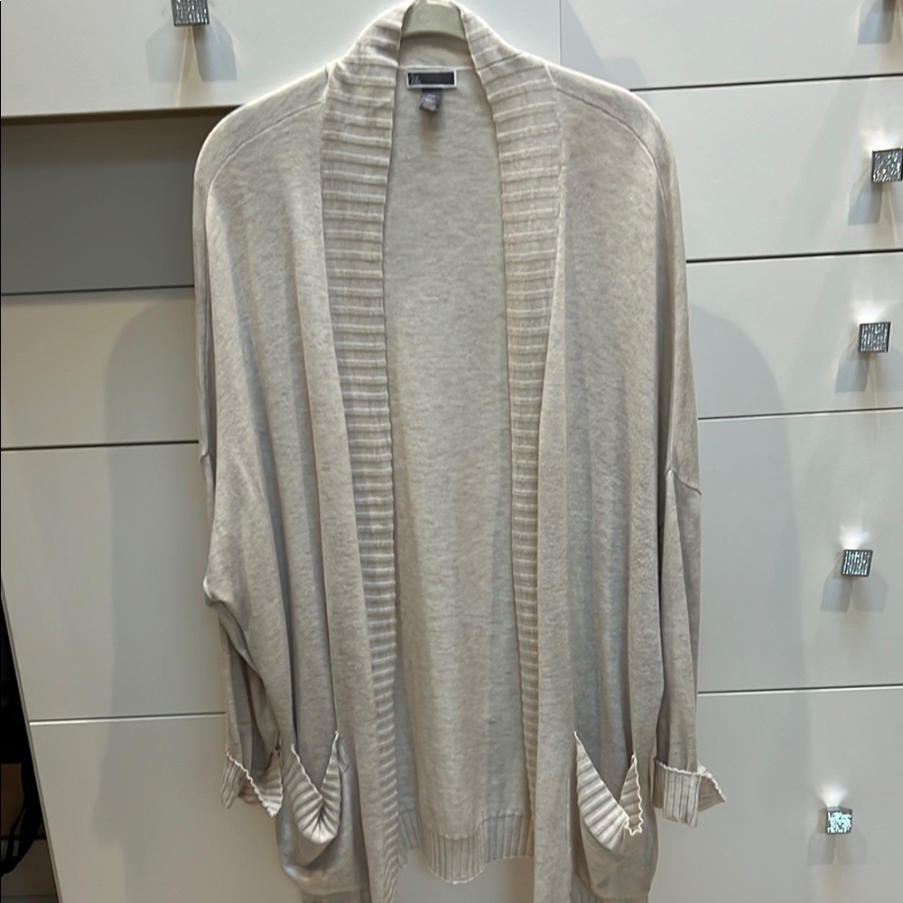 Nordstrom Chelsea 28 Beige Open Front Sweater
